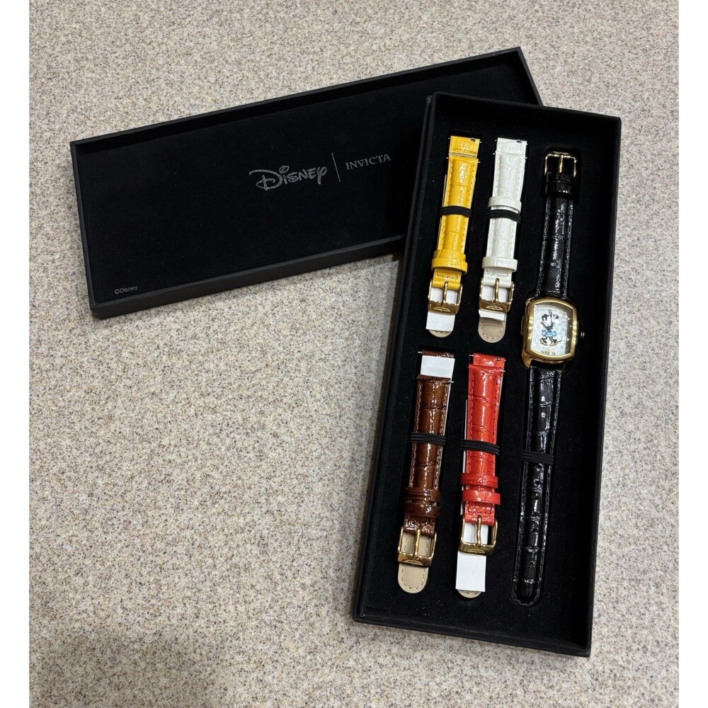 INVICTA Disney® Minnie Mouse Watch Set - 5 Leather Bands- Requires New Battery